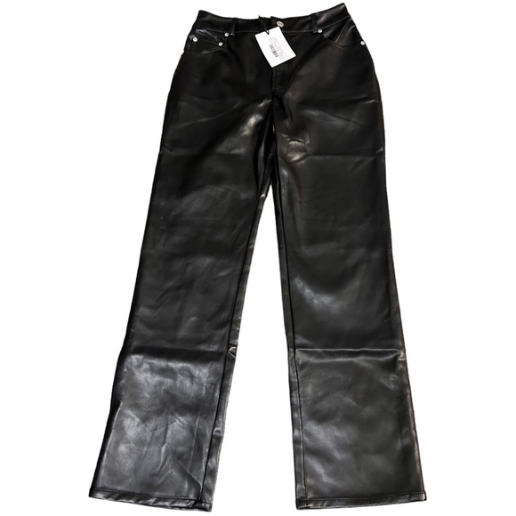 Grey Lab NWT high waist pu leather pants size S - Picture 3 of 12